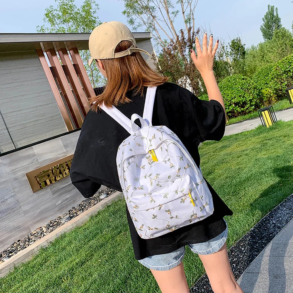 Женский рюкзак с кружевом, Студенческая сумка, Модный Большой Вместительный рюкзак для путешествий, кружевной рюкзак с клапаном на плечо, студенческий модный рюкзак для путешествий June4
