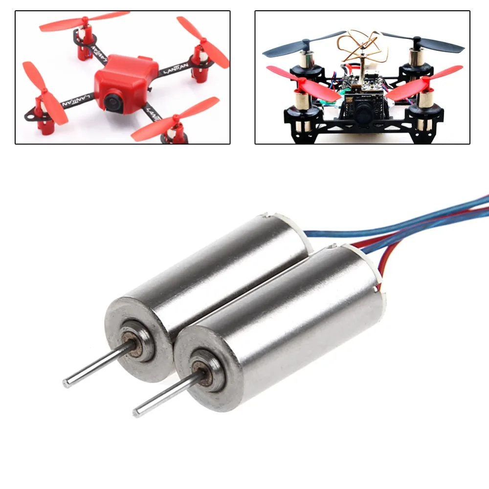 M89C2Pcs DC 3 7V DIY 50000RPM 716 Hollow Cup Motor Coreless Motor for font b RC