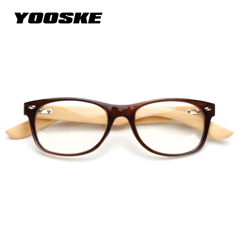 YOOSKE винтажные деревянные очки прозрачные линзы деревянные ноги близорукость рецепт оптические очки для мужчин и женщин бамбуковые заклепки глаз очки