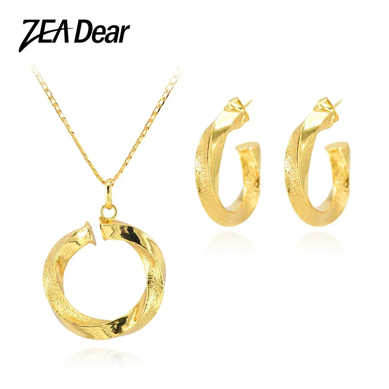

ZEA Dear Jewelry Fashion Jewelry Sets 2019 Big Stud Earrings Necklace Pendant For Women Fairy For Party Statement Luxury Jewelry