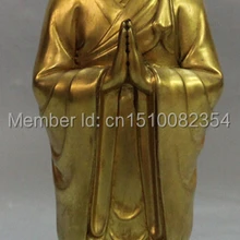 " Фиолетовый Бронзовый 24 К Золото Тан Сенг Сан Занг Кшитигарбха Бодхисаттвы Статуя