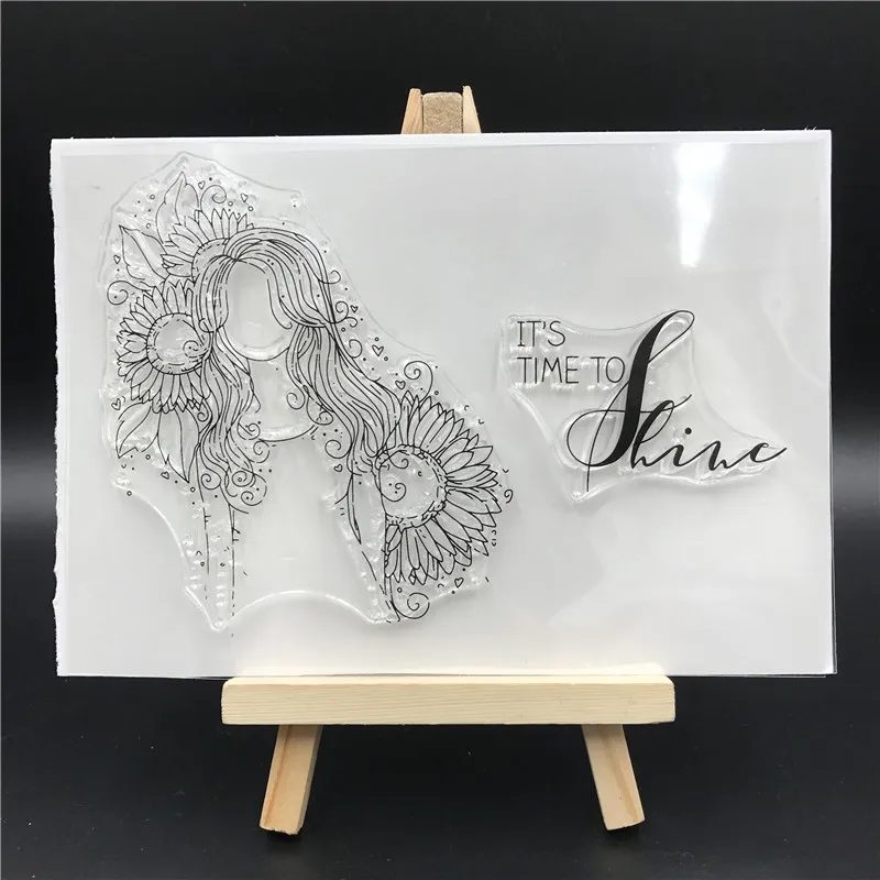 

Girl Transparent Clear Silicone Stamp/Seal for DIY scrapbooking/photo album Decorative clear stamp sheets
