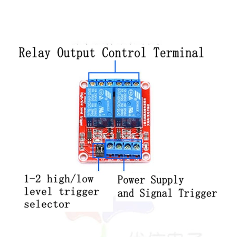1 шт. 2 канала 5 в 12 В 24 В релейный модуль щит с опора для оптопары высокий и низкий уровень триггера 2 способа