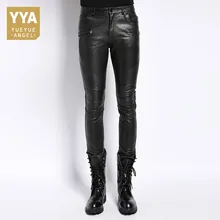 Пояса из натуральной кожи мужской брюки для девочек осень г. Корейская мода байкер повседневное мягкий тонкий полной длины брюки прям