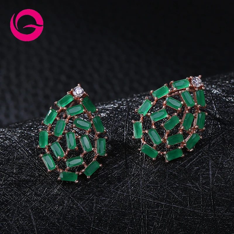 GAOLA High Quality Green Cubic Zircon Waterdrop Dangle Earrings Women Fashion Jewelry GLE9130 | Украшения и аксессуары