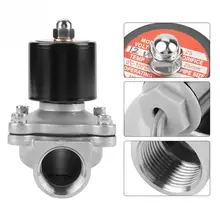 DC 12 V G" Нержавеющая сталь 304 нормально закрытый электромагнитный клапан 2 позиция 2 Way