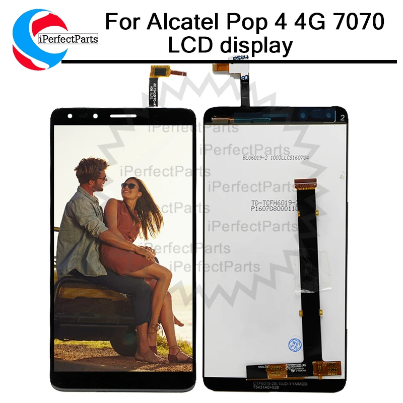 

100% Test lcd For Alcatel Pop 4 7070 OT-7070 OT7070 7070X 7070Q 7070A 7070I LCD Display + Touch Screen Digitizer Assembly