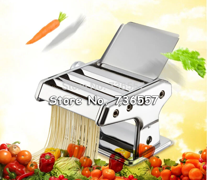 

Stainless Steel Manual Noodle Press Household Pasta Making Machine Dough Roller Spaghetti Cutter