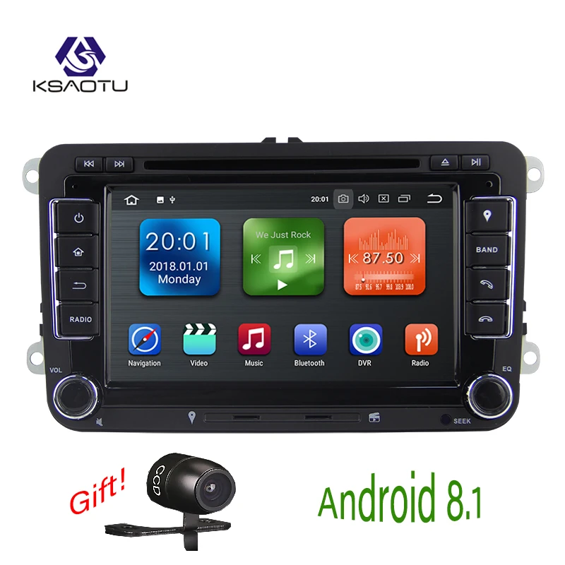 KSAOTU 7 &quotDAB + 4G Android 8 1 автомобильный DVD плеер SD GPS для VW Golf Passat Jetta сиденье Polo