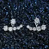 New Fashion 925 Sterling Silver Shiny Cubic Zirconia Crystal Beads Neckband Stud Earrings for Women Wedding Bijoux Brinco ► Photo 2/6