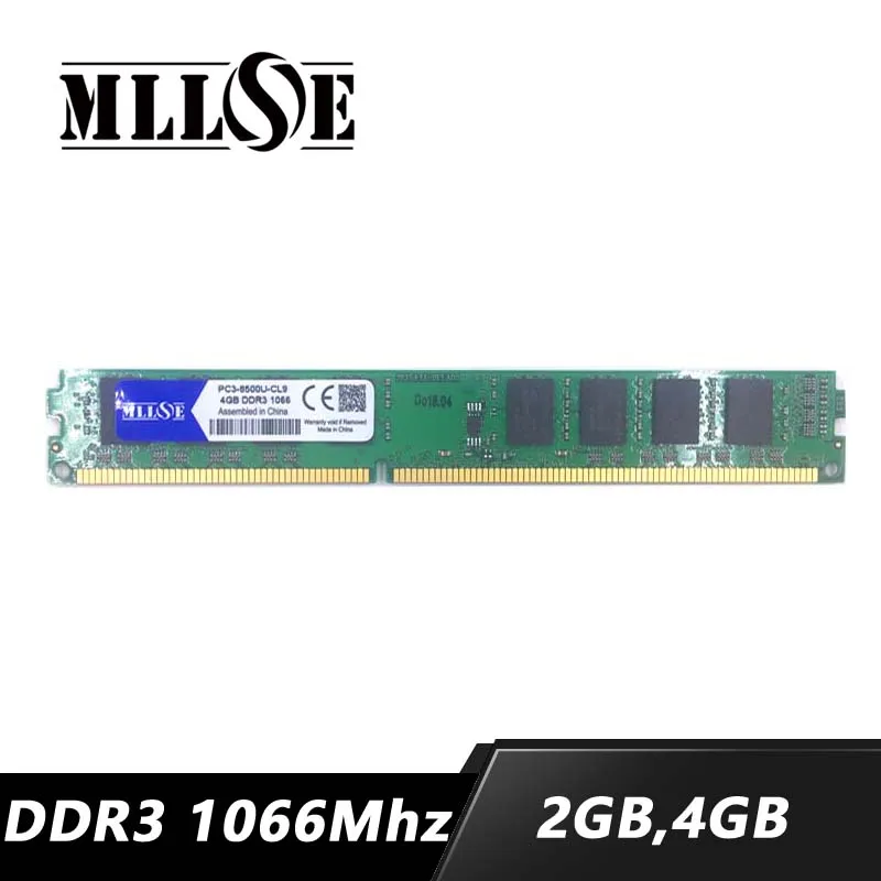 

MLLSE Memory RAM DDR3 2GB 4GB 1066 1066mhz PC3-8500U PC3-8500 Desktop Computer PC RAM Memory Memoria DIMM 2G 4G