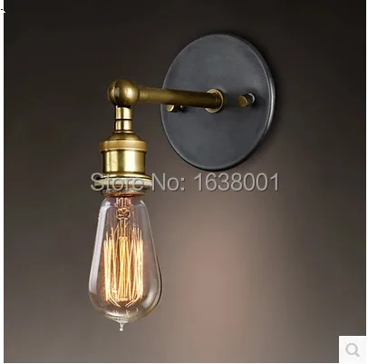 

American Country Retro Iron Wall Sconce Light Cafe Bar Station Corridor Bedside Wall Lamp