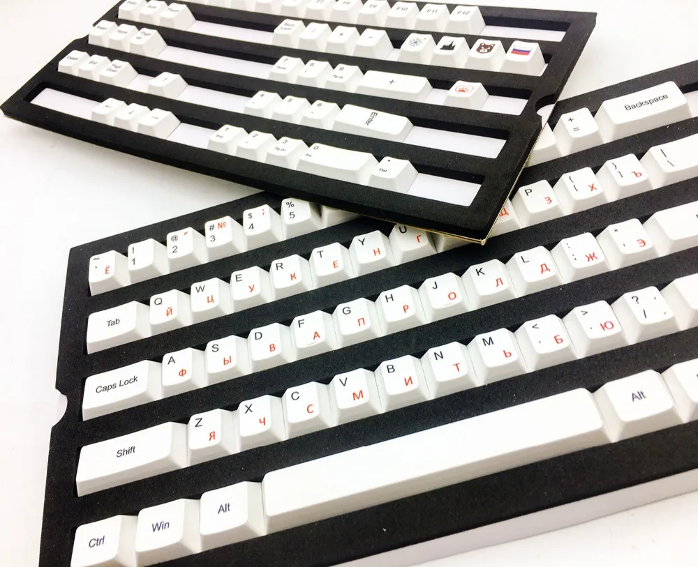 

104 Keys Japanese Korean Russian Dye-Sublimation PBT Keycap Keycaps ANSI OEM Profile for Cherry MX Gaming Mechanical Keyboard