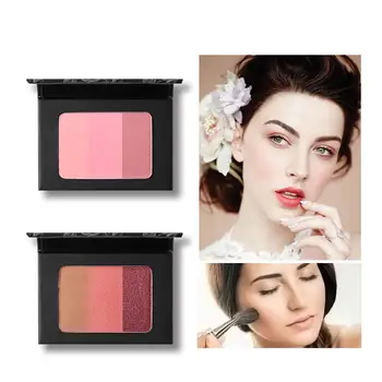 

BearPaw 3 In 1 Mineral Makeup Palette Face Cheek Blusher Shading Pressed Powder Natural Cosmetics