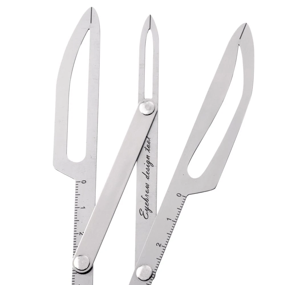 

1Pc Pro Stainess Steel Eyebrow Ruler Tattoo Positioning Makeup Tool Eyebrow Tattoo Cosmetic measuring rule eyebrows Tool