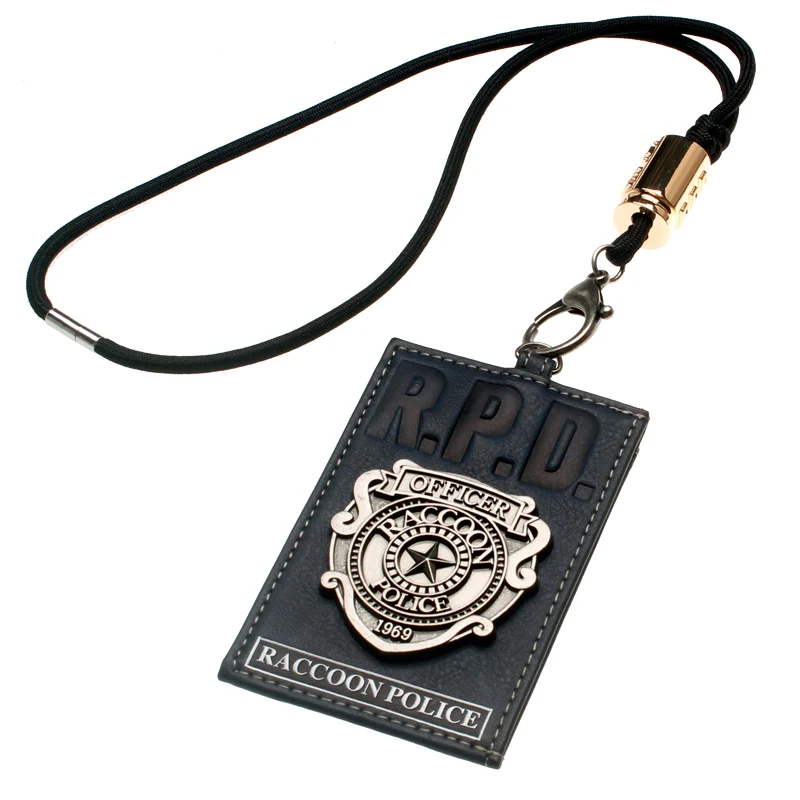 Полицейский енот полицейский значок держатель для карт кошелек RPD Альберт Вескер ID Holder