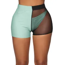 Женская нижняя часть купальника, сексуальный, однотонный, высокая талия, пляжный бикини, купальный костюм, одежда для плавания, короткие плавки, бразильский сетчатый бикини