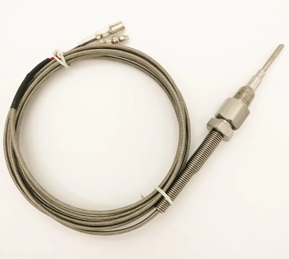 

High Quality thin EGT Probe Exhaust Gas Temp Sensor Sender Gauge Meter Unit 1/8 NPT K type 0-1200c 2m 2520 stainless steel
