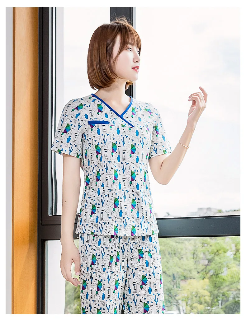 Новое хирургическое платье южнокорейское больничное платье красота Больница Доктора одежда Ручная стирка одежда женская с принтом хлопок