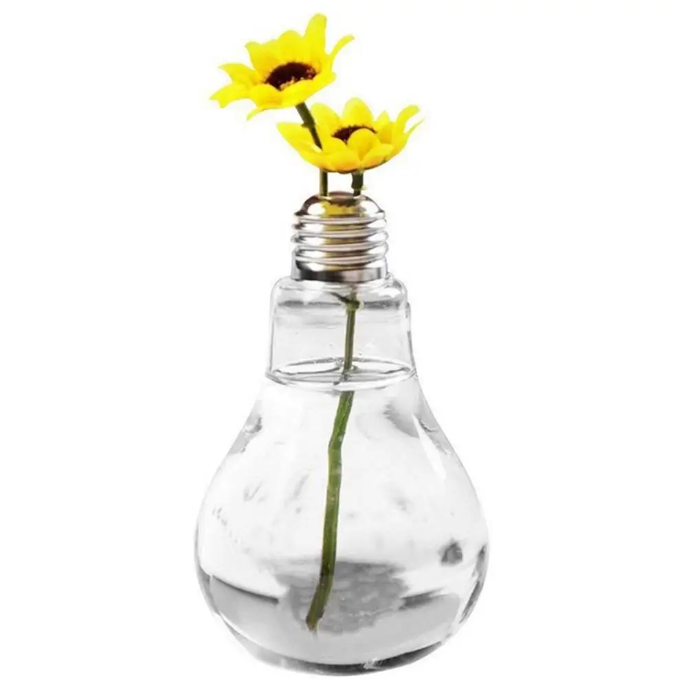 Hanging Ecological Light Bulb Vase Green Plant Water Glass Bottle