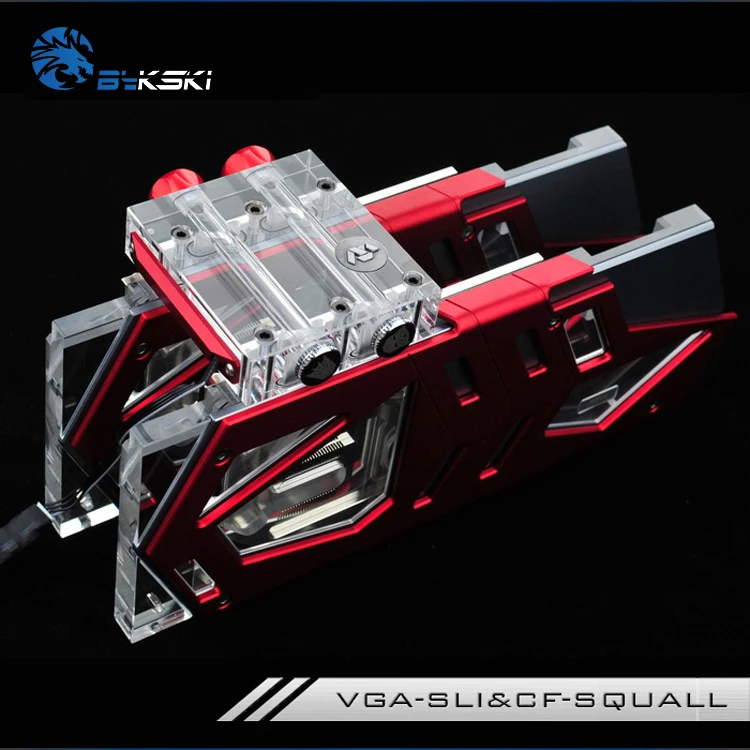 Bykski SLI/CF Multi card мост модуль акриловая коробка головка для видеокарты. P/N: VGA SLI и CF