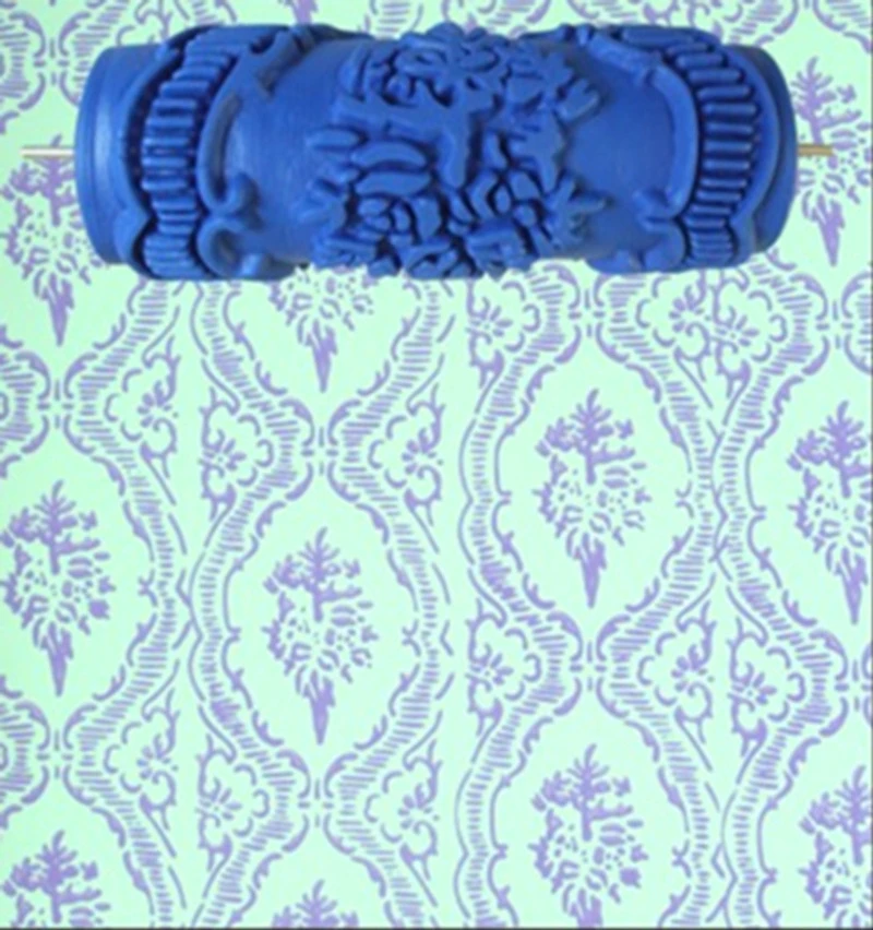 

Hot model pattern 5inch 3D rubber decorative wall painting roller,071YB, wall pattern design paint roller, free shipping