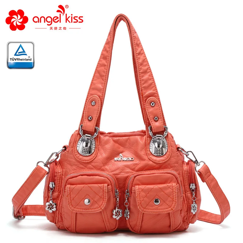 Роскошные сумки Angelkiss женские дизайнерская мягкая кожаная сумка летняя через