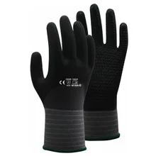 Нефтяные и газовые высокие гибкие защитные перчатки 10 пар садовые перчатки нейлон спандекс с нитриловой пеной окунутые износостойкие рабочие перчатки