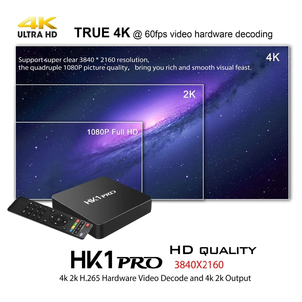 HK1 PRO tv BOX Android tv BOX 8,1 Amlogic S905X2 четырехъядерный HDMI 2,1 приставка Поддержка Bluetooth HK1pro мультимедийная коробка