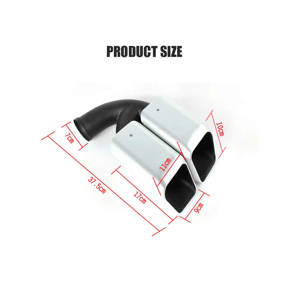 Задние Короткие трубы выхлопные наконечники глушитель выхлопные трубы подходят для Porsche Cayenne V8 2011- Нержавеющая сталь