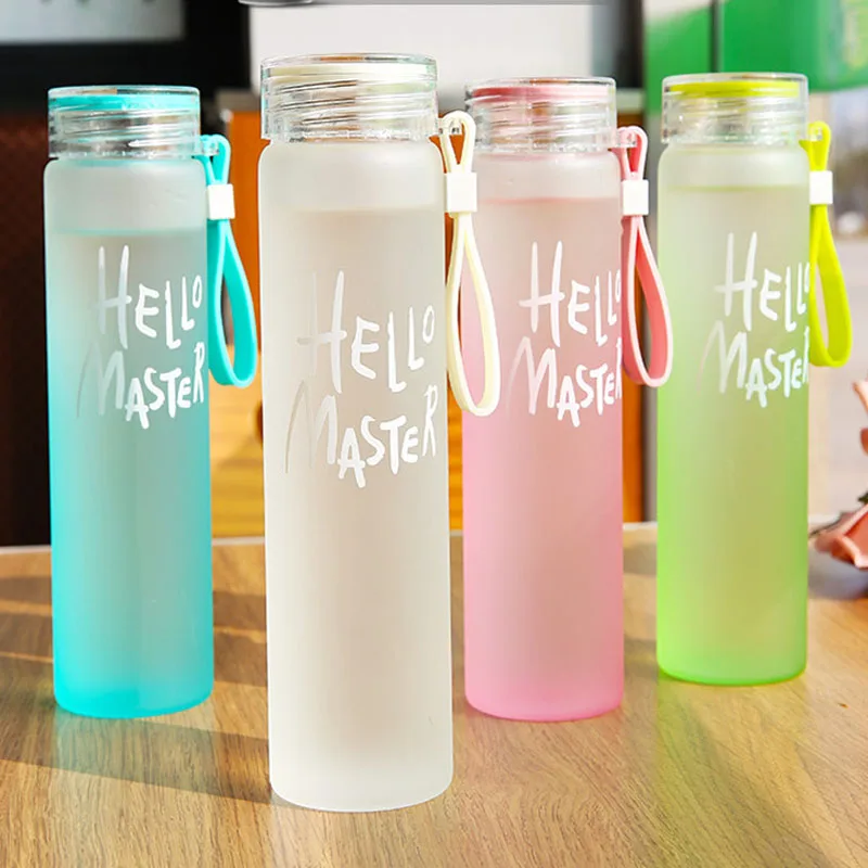 

Creative Mlgradient Color Colorful Frosted High Borosilicate Glass Water Glass Bottle Heat-resistant Glass Kettle Water Bottle