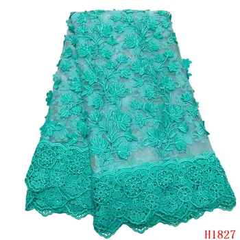 

2019 High Quality beaded African Cord Lace Fabric Latest Design Nigerian Lace Fabric For Women French Mesh Lace FabricHX1827-1