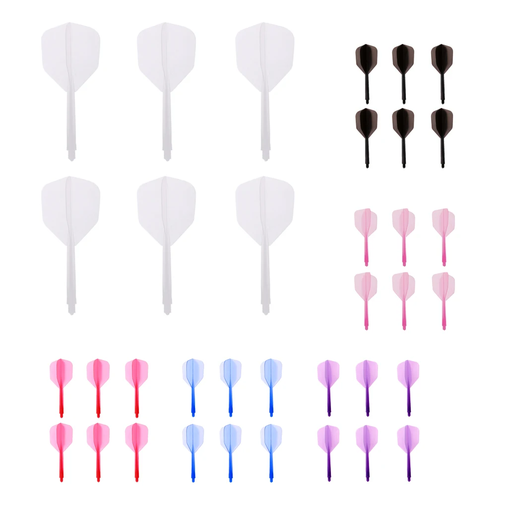 6 Pieces Transparent 2BA Thread Dart Shafts And Dart Flights Connection Entertainment Darts Tools Accessories