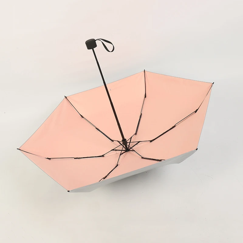 Серебряный солнцезащитный Зонт с защитой от УФ-лучей, Женский Зонт от дождя, ультра-светильник, компактный складной зонт от солнца