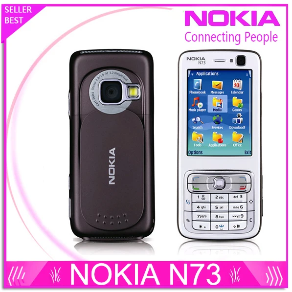 Refurbished Unlocked Nokia N73 Mobile Phone GSM 3G Bluetooth 3 15MP camera FM radio MP3 player