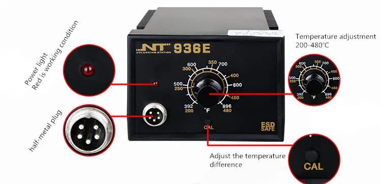 NT 936e 220 В 60 Вт термостат регулируемый паяльная станция, фена тепла Eletric паяльник набор инструментов сварки Совет