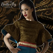 Модная Золотая жаккардовая ткань, широкий костюм на заказ, жаккардовая парча из шероховатой ткани, Золотая парча, ткань оптом