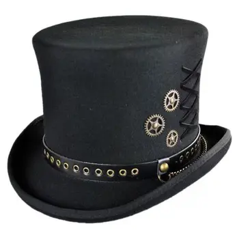 

Unisex Steampunk Hat Steam Punk Fedoras Top Hat Topper