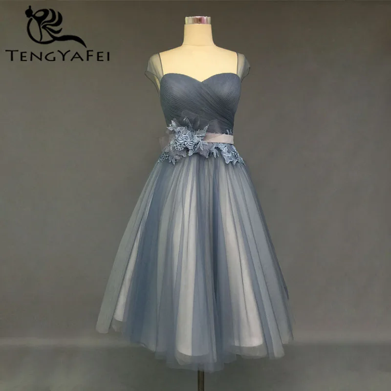

short Prom Dresses a-line lace flower sashes 2015 Sexy sweetheart Evening Dress louisvuigon woman knee-length vestido cap sleeve