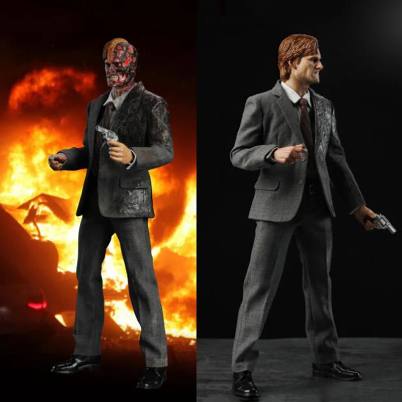 

1/6 Scale Two-Face Harvey Apollo Dent Figure Doll with Stand Full Set Action Figure Toys Collection Spoof Horroable Terrible