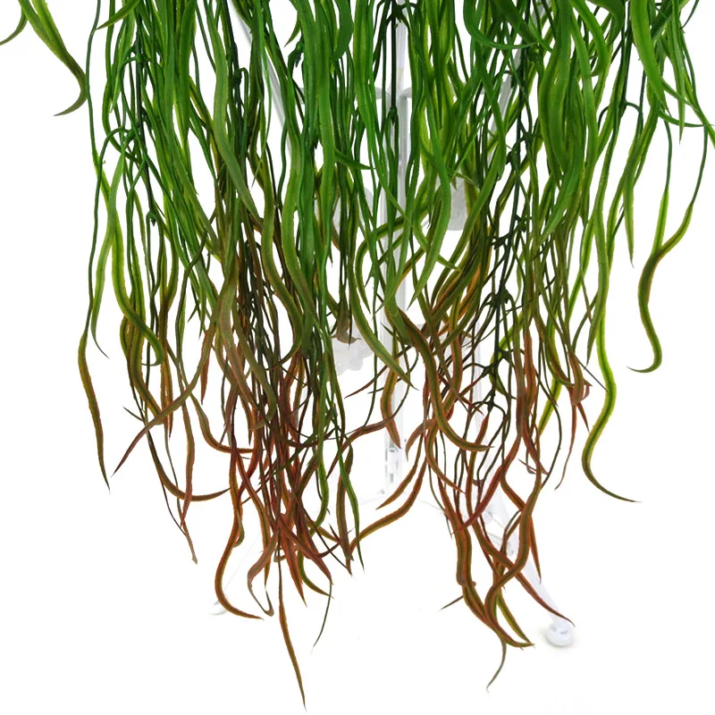 95 см Приплюснутые ротанг травы искусственные зеленые листья декоративные растения для дома и сада Свадебные украшения цветочный