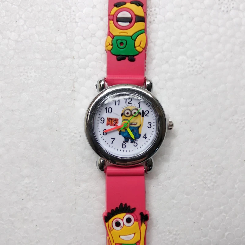 Новинка года; модные детские часы «Гадкий я» для девочек; цифровые 3d часы «глаз» для мальчиков; детские часы; Рождественский подарок для малышей