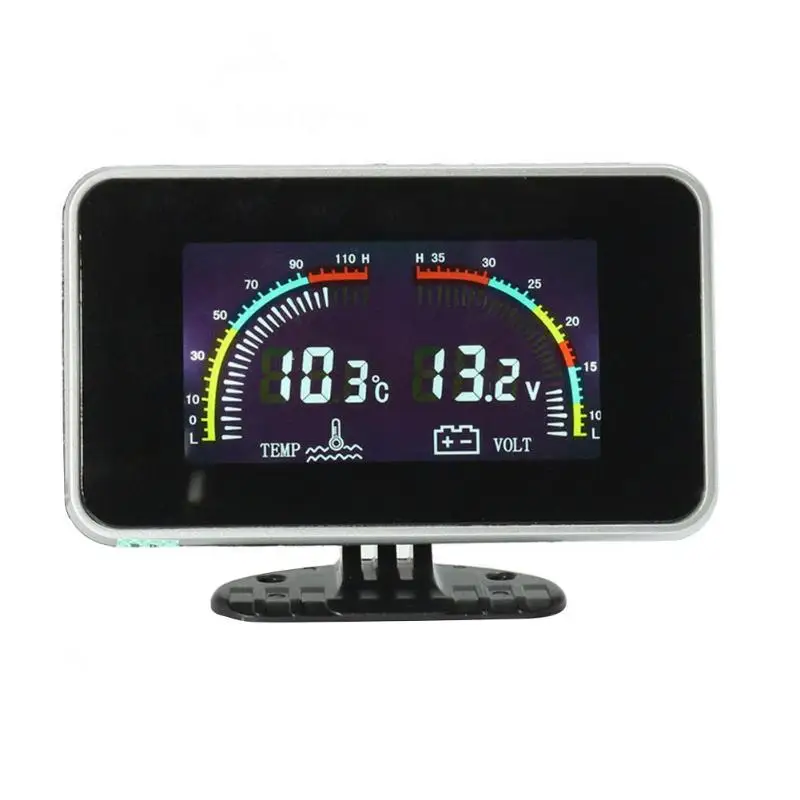 

DC 9-36V Car LCD Screen Digital Water Temp/Voltmeter 2 in 1 Gauge w/ Sensor High Quality Water Temp Auto Gauge Car Styling New
