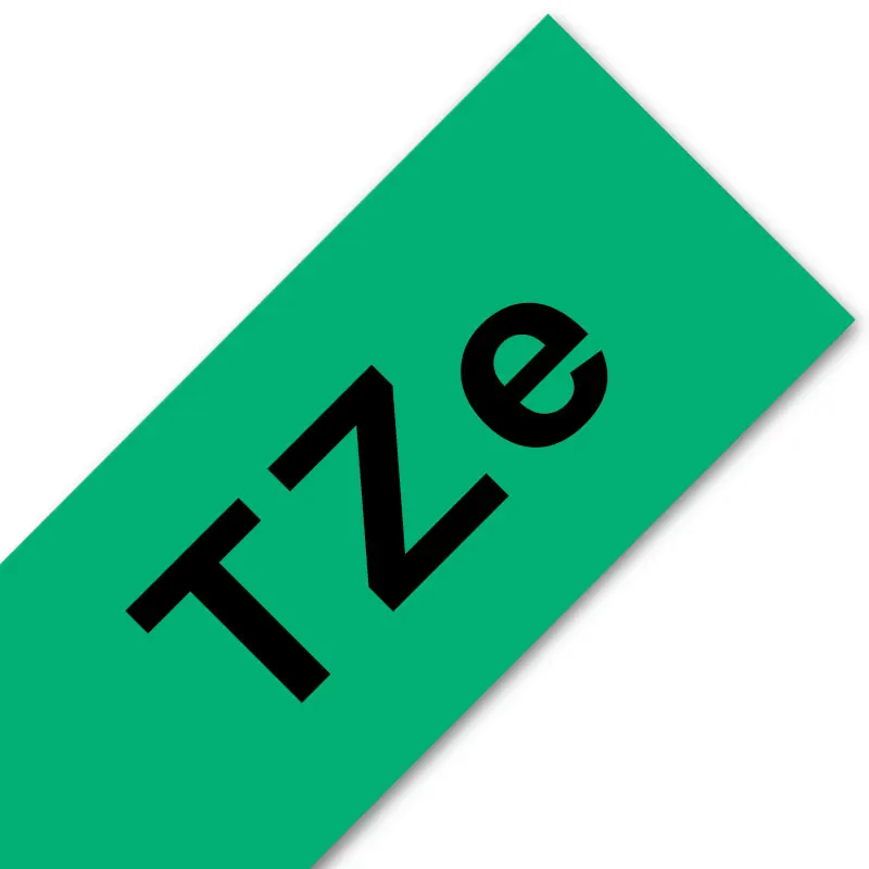 Unistar tze шаблон ленты для Brother p-touch принтеров Tze231 Tze-231 12 мм для Brother P Touch Tze Этикетировочная машина pt tz231 tze 231 - Цвет: Black on Green
