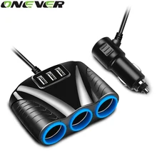 3 в 1 прикуривателя Мощность адаптер-разветвитель на 3.1A 12 V-24 V зарядных порта USB для автомобиля Зарядное устройство для iPhone смартфона в автомобиле с Kit DVR gps