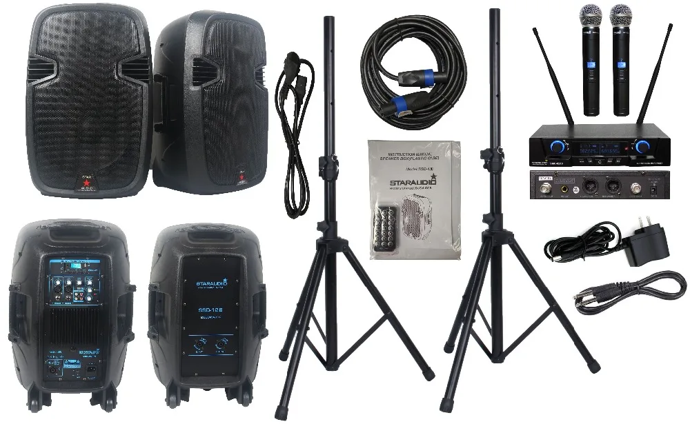 Buy STARAUDIO 2Pcs 12 Inch 2000W Powered PA DJ