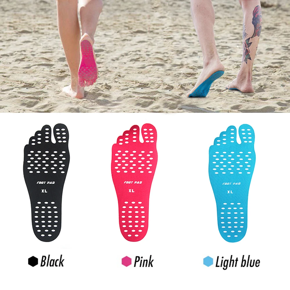 6 pairs/lot Beach Foot Pads for Unisex Barefoot,Invisible Shoes Stick