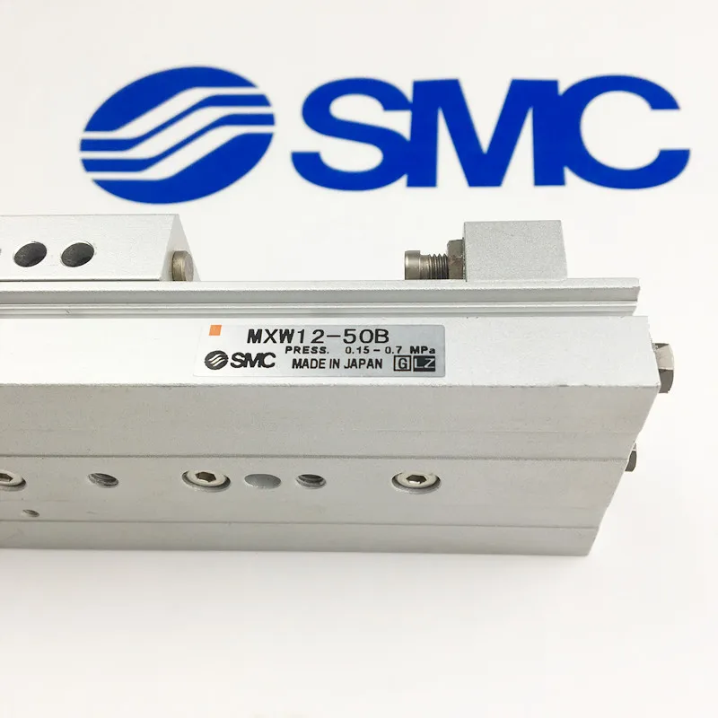 SMC слайд пневматический цилиндр, компоненты MXW8-25 MXW8-50 MXW8-75 MXW8-100 MXW8-125 MXW8-150 MXW12-50B MXW12-75 MXW12-50
