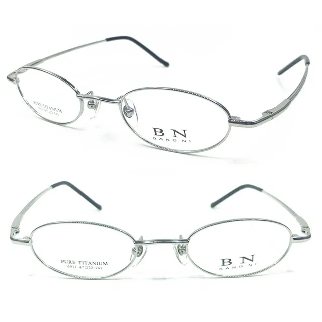 Pure Titanium lightweight Small Oval Eyeglass Frames myopia Rx able