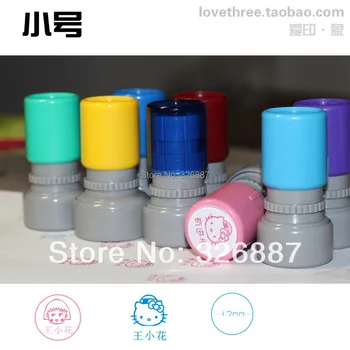 

Customized Photosensitive small stamp mark Colorful cartoon birthday name Word for DIY Scrapbooking/Card /Wedding Decoration